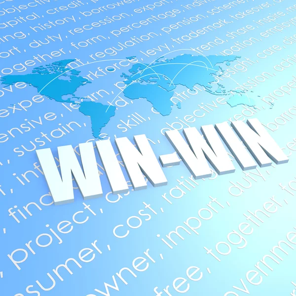 Win-Win-Weltkarte — Stockfoto