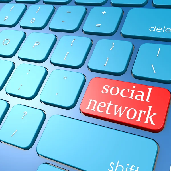Clavier réseau social — Photo