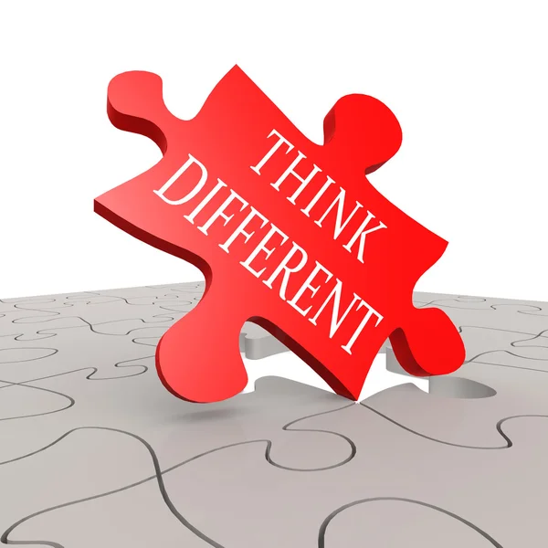 Think different puzzle — Stock Photo, Image