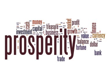 Prosperity word cloud clipart