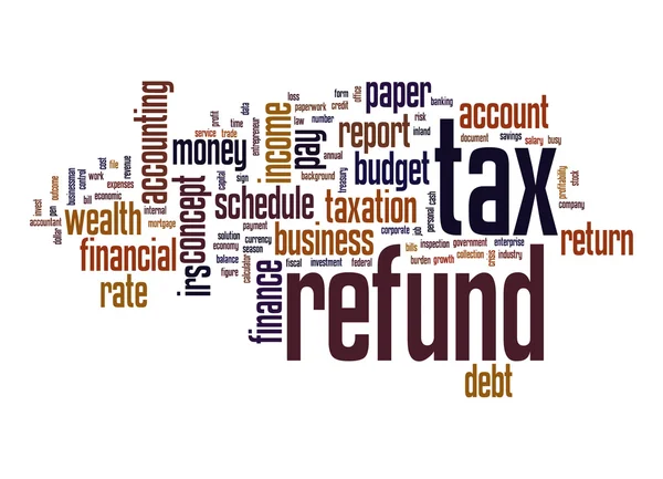 Tax refund word cloud — Stock Photo, Image