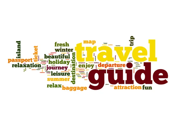 Travel guide word cloud — Stock Photo, Image