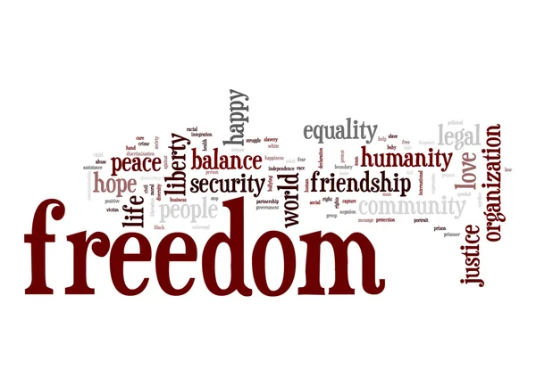 Freedom word cloud — Stock Photo, Image