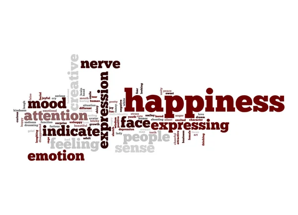 Happiness word cloud — Stock Photo, Image
