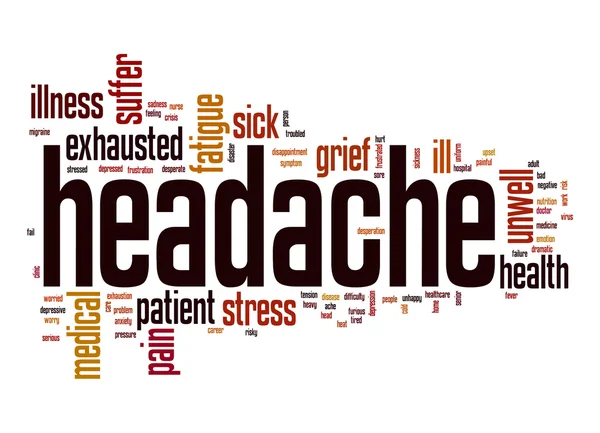 Awan kata sakit kepala — Stok Foto