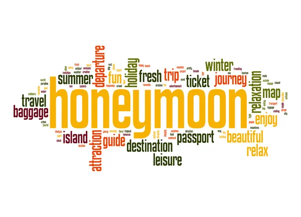 Honeymoon word cloud — Stock Photo, Image