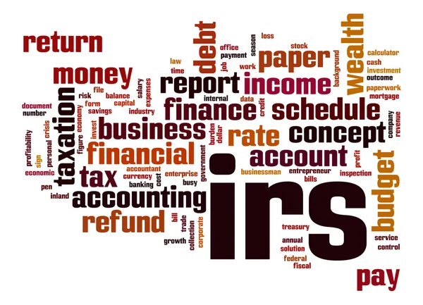 IRS word cloud — Stock Photo, Image