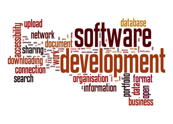 Desarrollo de software word cloud —  Fotos de Stock