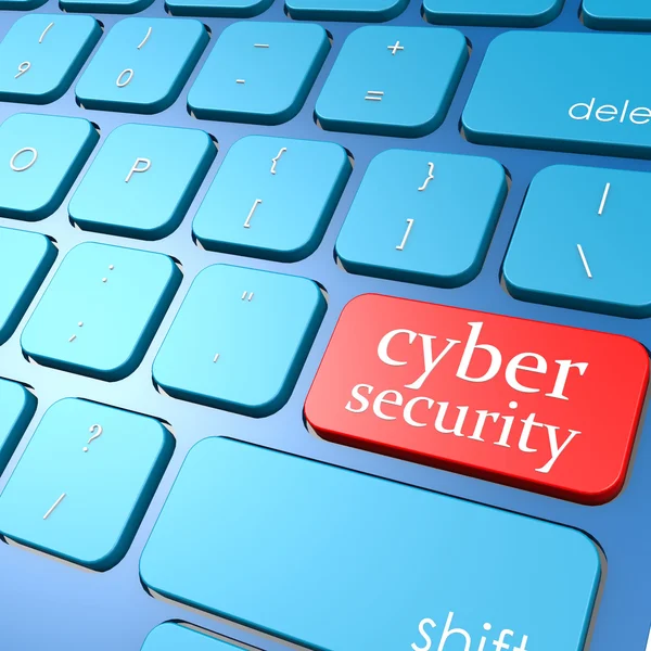 Cyber security klawiatury — Zdjęcie stockowe