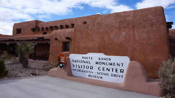 Giriş işareti, beyaz kumları Ulusal Anıtı, new mexico — Stok fotoğraf