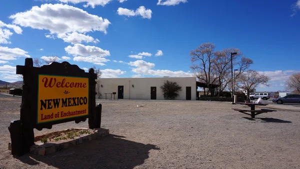 Bem-vindo ao conselho do Novo México — Fotografia de Stock