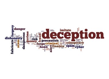 Deception word cloud clipart