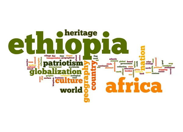 Äthiopien Wortwolke — Stockfoto