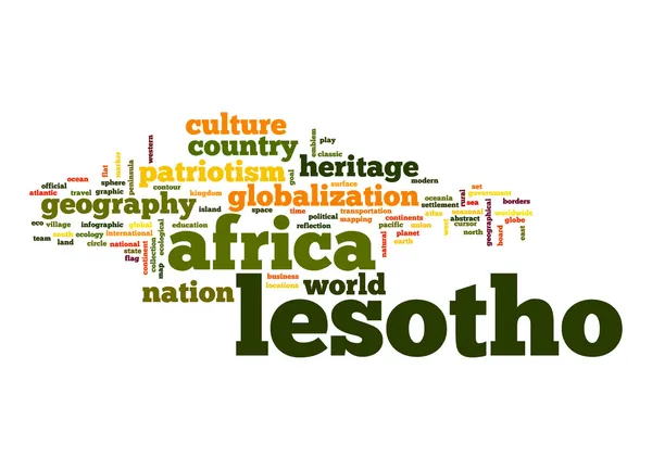Lesotho Wortwolke — Stockfoto