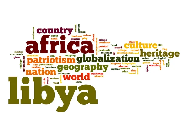 Libysche Wortwolke — Stockfoto