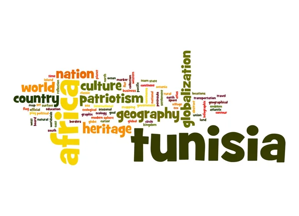Tunisien word cloud — Stockfoto