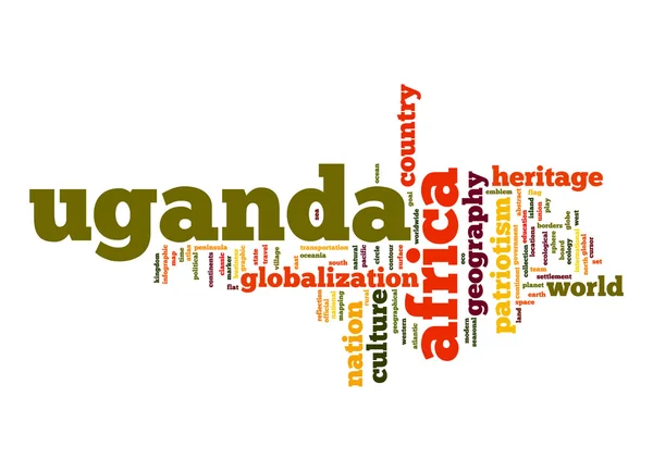 Ugandas Wortwolke — Stockfoto