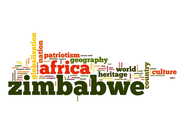 Zimbabwe Wortwolke — Stockfoto