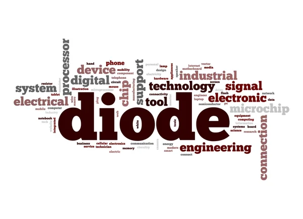 Dioden-Wortwolke — Stockfoto