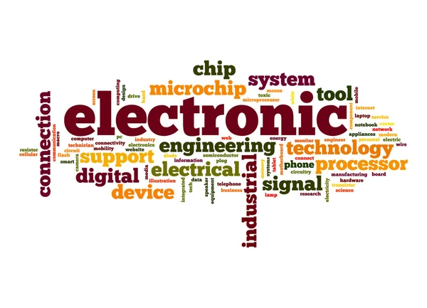 Elektronik kelime bulutu — Stok fotoğraf