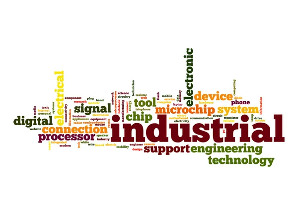 Industriële word cloud — Stockfoto
