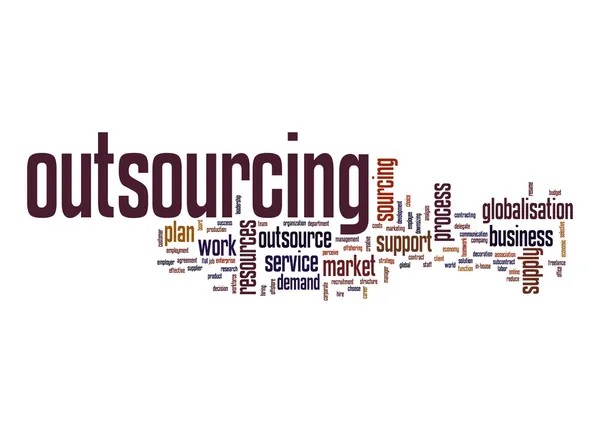 Outsourcing word cloud — Stock Photo, Image