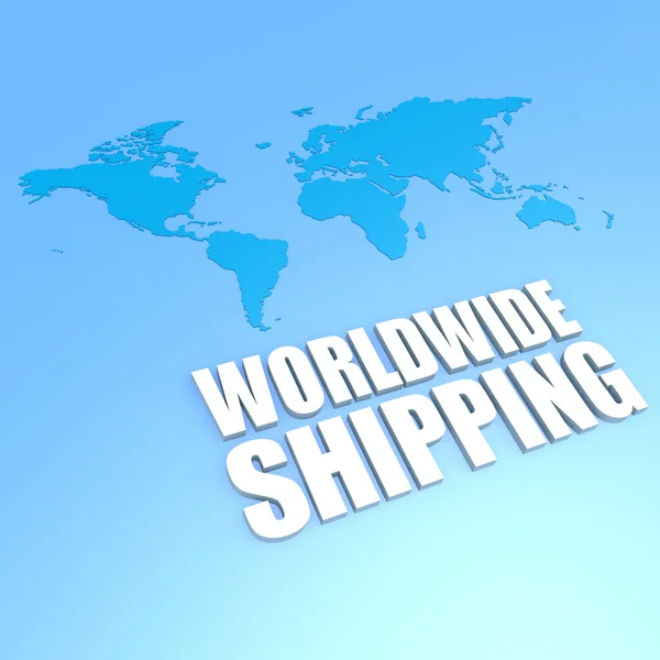 Mapa mundial do transporte marítimo — Fotografia de Stock
