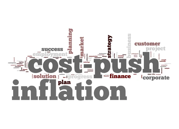 Kostenverhogende inflatie word cloud — Stockfoto