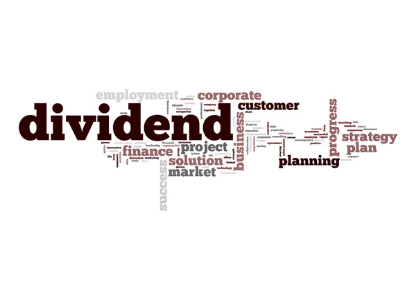 Dividend word cloud — Stockfoto