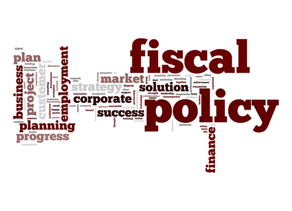 Política fiscal nuvem de palavras — Fotografia de Stock
