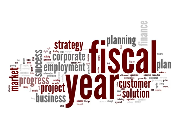 Fiscal year word cloud — Stock Photo, Image