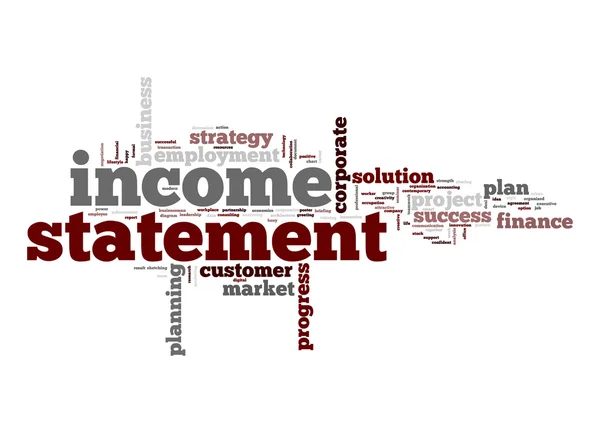Income statement word cloud — Stock Photo, Image
