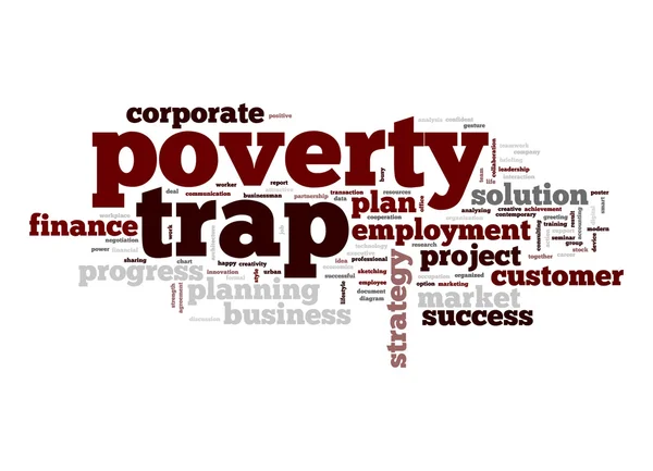 Poverty trap word cloud — Stock Photo, Image