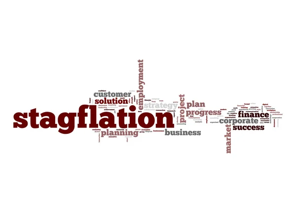 Stagflation word cloud — Stockfoto