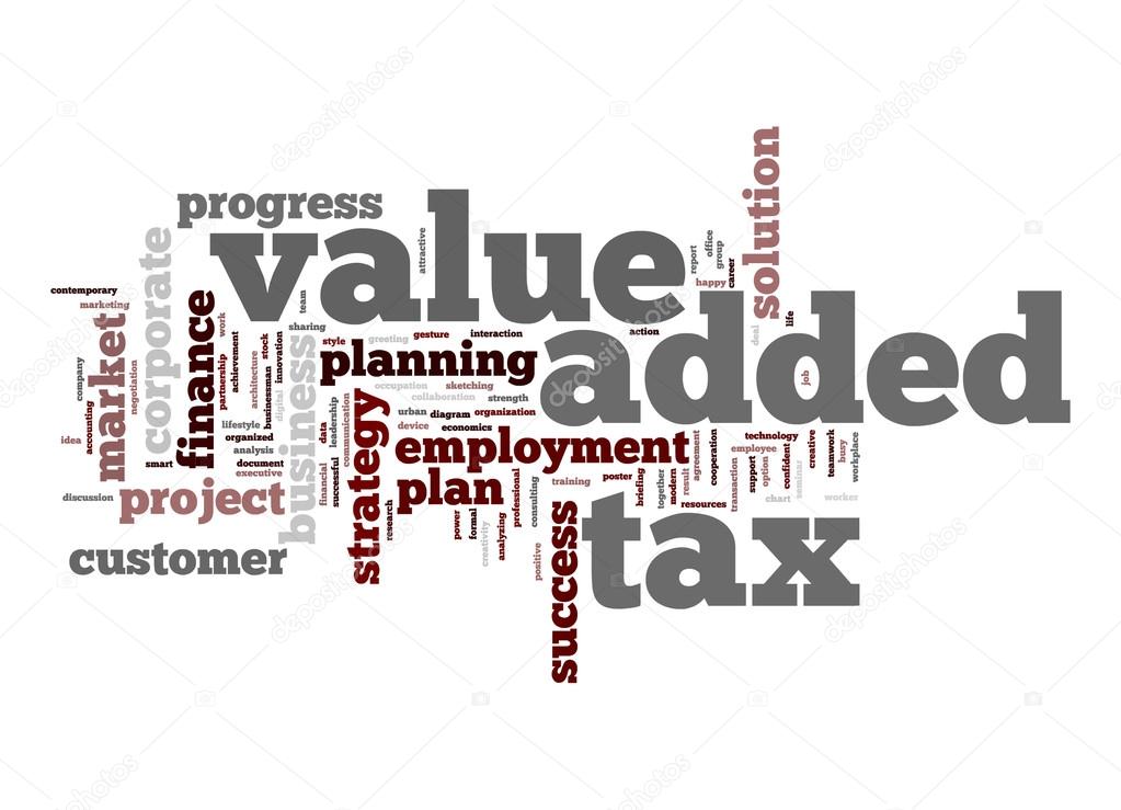 Value added tax word cloud