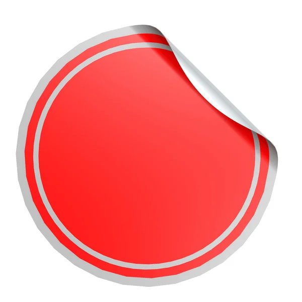 Červený kruh popisek — Stock fotografie