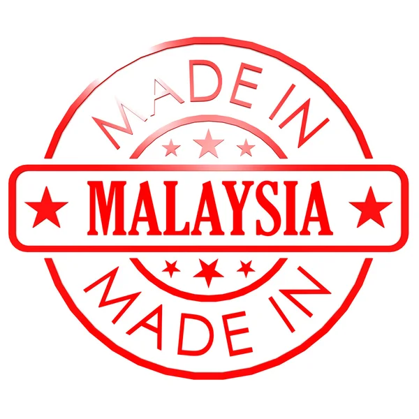 Feito na Malásia selo vermelho — Fotografia de Stock