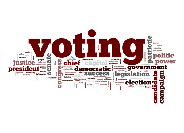 Voting word cloud — Stock Photo, Image