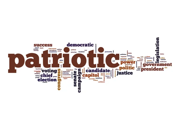 Patriotic word cloud — Stock Photo, Image