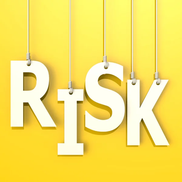 Risk word in orange background — Stock Photo, Image