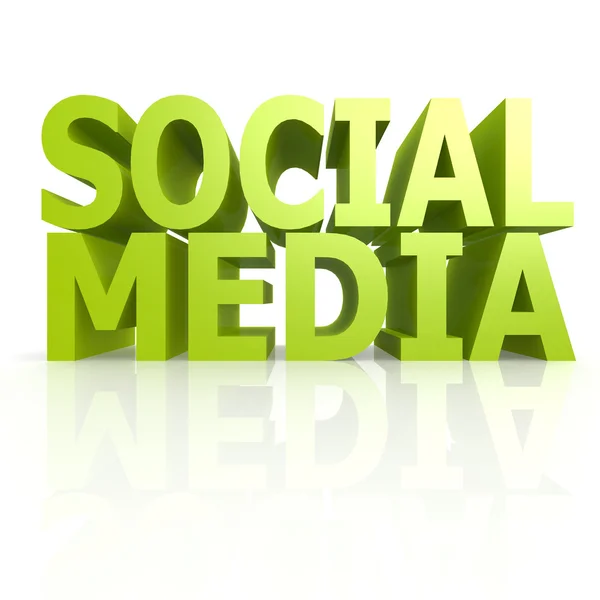 Sociale media woord — Stockfoto