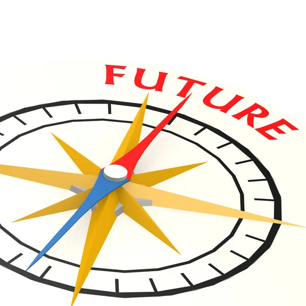 Compass with future word — Stock Photo, Image