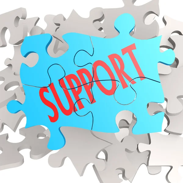 Puzzle jigsaw support — Stock Photo, Image