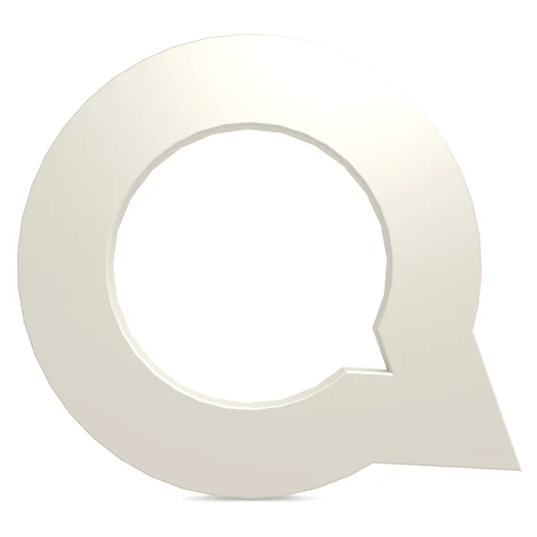 Speech bubble white round — Stock Photo, Image