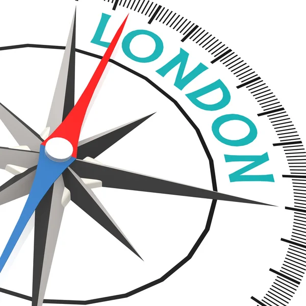 Compass with London word — Stock Photo, Image