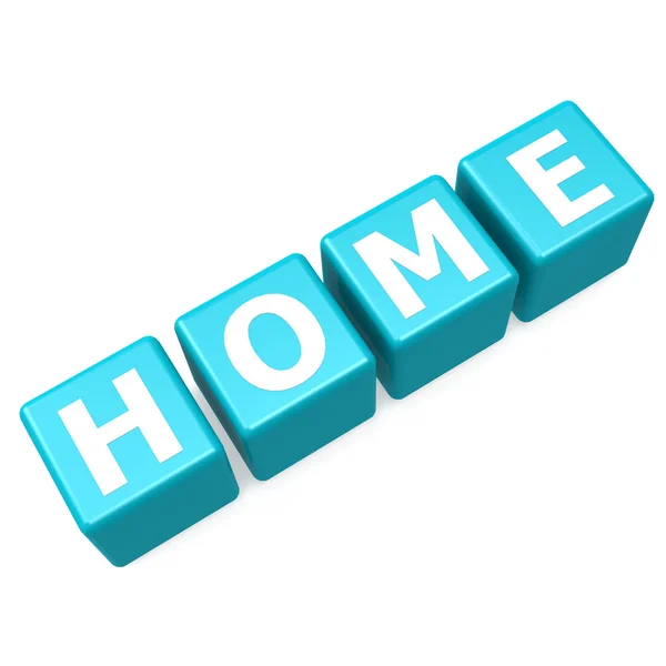 Home blue puzzle — Stock Photo, Image