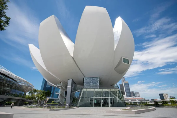 Singapur Oct 2021 Artscience Museum Una Las Atracciones Marina Bay — Foto de Stock