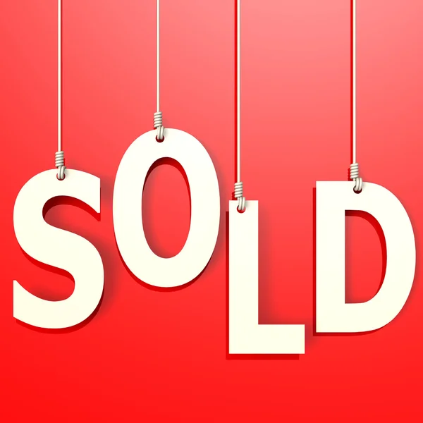 Sold word in red background — Stock Photo, Image