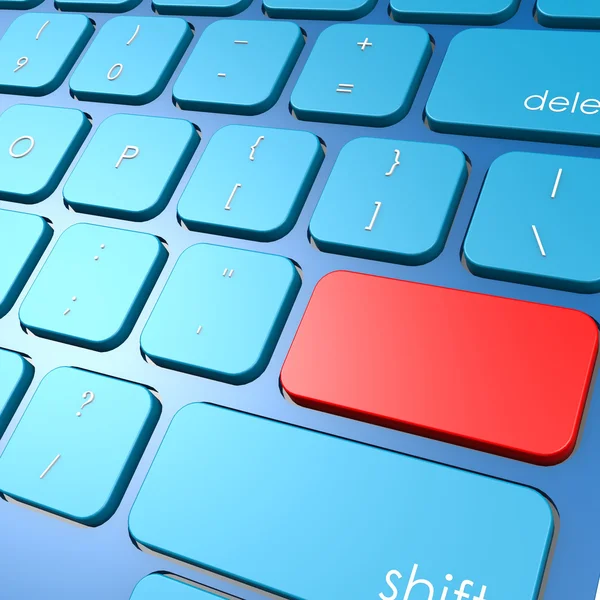 Leere blaue Tastatur — Stockfoto