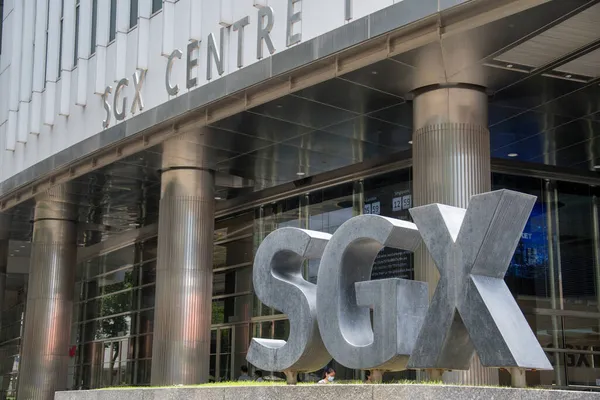 Singapore Okt 2021 Tecken Sgx Singapore Exchange Limited Beläget Singapore — Stockfoto